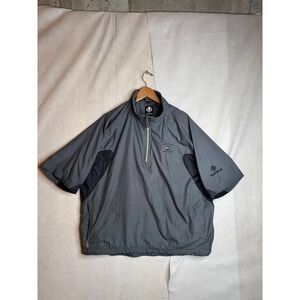 Sunice Weather Mens XL Grey Hamilton Golf Club‎ 1/4 Zip Windshirt Short Sleeve